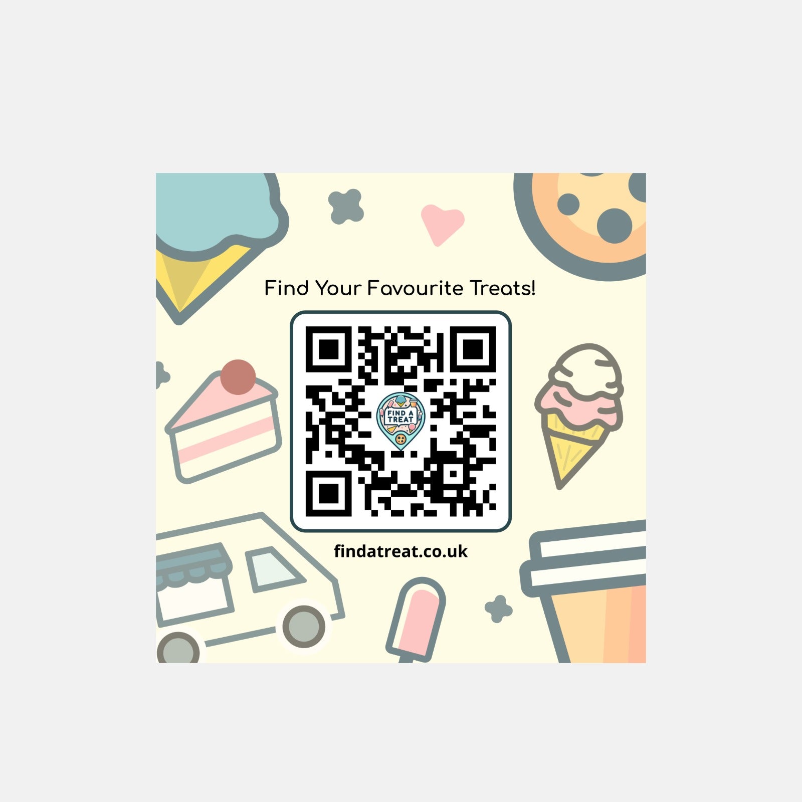 Find a Treat Vanilla Van Sticker