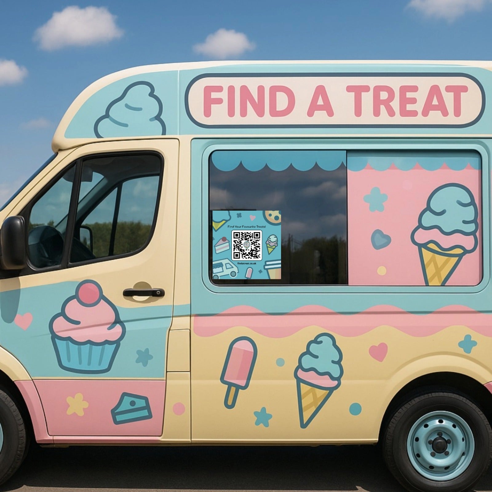 Find a Treat Bubblegum Van Sticker