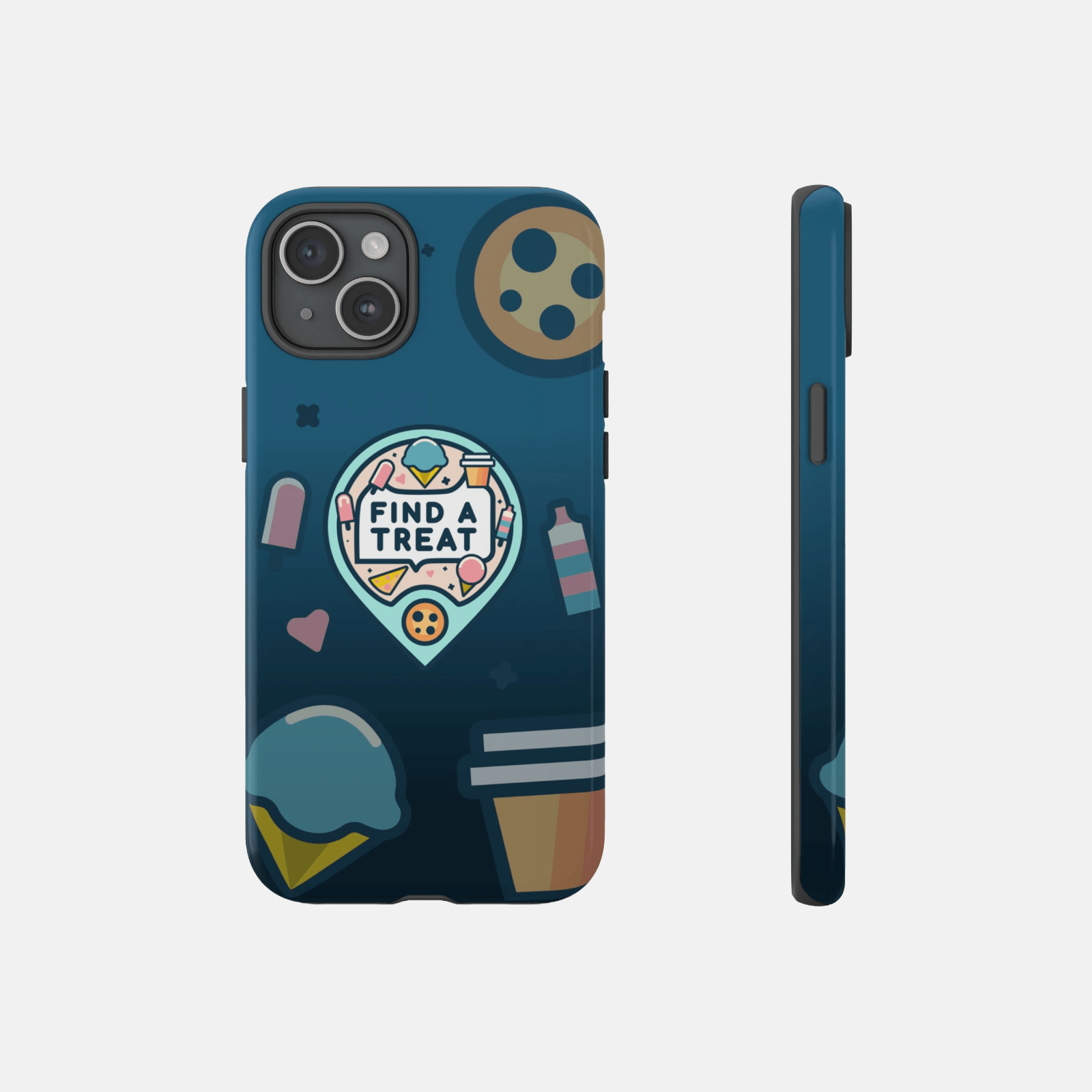 Find A Treat Logo Gradient Blue Phone Case